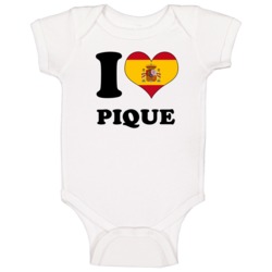 Gerard Pique Spain Df I Love Baby One Piece Bodysuit Football Soccer W Gerard Pique Spain Df I Love Baby One Piece Bodysuit Football Soccer W