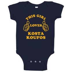 This Girl Loves Kosta Koufos Memphis Basketball Sports Baby One Piece This Girl Loves Kosta Koufos Memphis Basketball Sports Baby One Piece