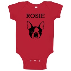Rosie Boston Terrier Big Head Pet Best Friend Lover Baby One Piece Rosie Boston Terrier Big Head Pet Best Friend Lover Baby One Piece