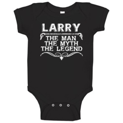Larry Man Myth Legend Vintage Grunge Style Cool Name Baby One Piece Larry Man Myth Legend Vintage Grunge Style Cool Name Baby One Piece