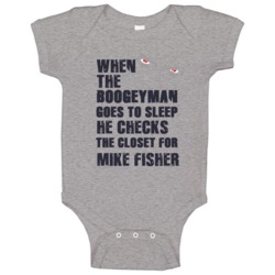 Mike Fisher Boogeyman Nashville Hockey Sports Baby One Piece Mike Fisher Boogeyman Nashville Hockey Sports Baby One Piece