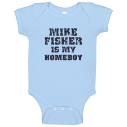 Mike Fisher Is My Homeboy Nashville Hockey Sports Baby One Piece Mike Fisher Is My Homeboy Nashville Hockey Sports Baby One Piece