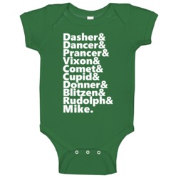 Reindeer Rudolph And Mike Personalized First Name Holiday Gift Baby On Reindeer Rudolph And Mike Personalized First Name Holiday Gift Baby On