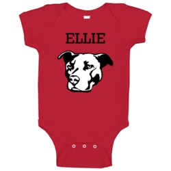 Ellie Pitbull Big Head Pet Best Friend Lover Baby One Piece Ellie Pitbull Big Head Pet Best Friend Lover Baby One Piece