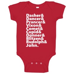 Reindeer Rudolph And John Personalized First Name Holiday Gift Baby On Reindeer Rudolph And John Personalized First Name Holiday Gift Baby On