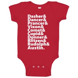 Reindeer Rudolph And Austin Personalized First Name Holiday Gift Baby Reindeer Rudolph And Austin Personalized First Name Holiday Gift Baby