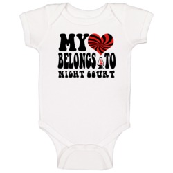My Heart Belongs To Night Court Tv Baby One Piece My Heart Belongs To Night Court Tv Baby One Piece
