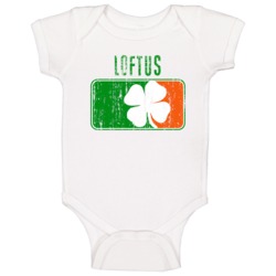 Loftus Distressed St Patricks Day Last Name Baby One Piece Loftus Distressed St Patricks Day Last Name Baby One Piece