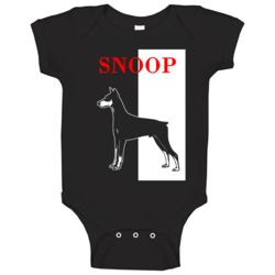 Snoop Doberman Scarface Black Best Friend Lover Baby One Piece Snoop Doberman Scarface Black Best Friend Lover Baby One Piece
