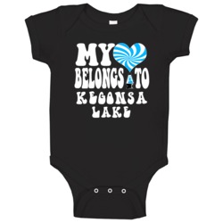 My Heart Belongs To Kegonsa Lake Wisconsin Baby One Piece My Heart Belongs To Kegonsa Lake Wisconsin Baby One Piece