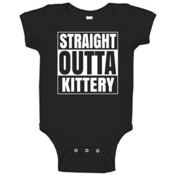 Straight Outta Kittery Maine City Parody Baby One Piece Straight Outta Kittery Maine City Parody Baby One Piece