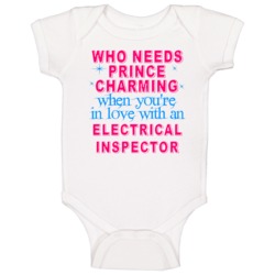In Love With An Electrical Inspectors Cute Occupation Baby One Piece In Love With An Electrical Inspectors Cute Occupation Baby One Piece