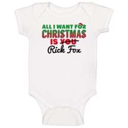 Rick Fox All I Want For Christmas Boston Basketball Baby One Piece Rick Fox All I Want For Christmas Boston Basketball Baby One Piece