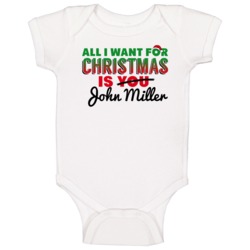 All I Want For Christmas Is John Miller Buffalo Football Fan Baby One All I Want For Christmas Is John Miller Buffalo Football Fan Baby One