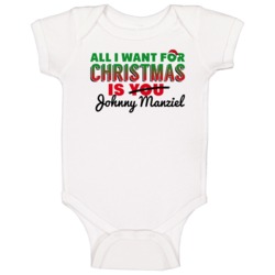 All I Want For Christmas Is Johnny Manziel Cleveland Football Fan Baby All I Want For Christmas Is Johnny Manziel Cleveland Football Fan Baby