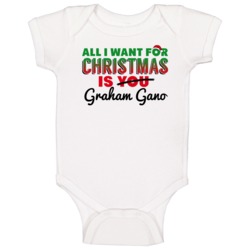 All I Want For Christmas Is Graham Gano Carolina Football Fan Baby One All I Want For Christmas Is Graham Gano Carolina Football Fan Baby One