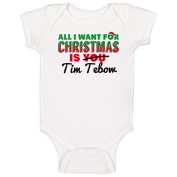 All I Want For Christmas Is Tim Tebow Philadelphia Football Fan Baby O All I Want For Christmas Is Tim Tebow Philadelphia Football Fan Baby O