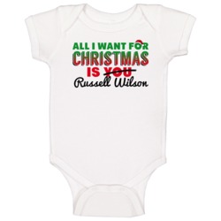 All I Want For Christmas Is Russell Wilson Seattle Football Fan Baby O All I Want For Christmas Is Russell Wilson Seattle Football Fan Baby O