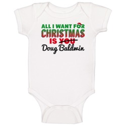 All I Want For Christmas Is Doug Baldwin Seattle Football Fan Baby One All I Want For Christmas Is Doug Baldwin Seattle Football Fan Baby One
