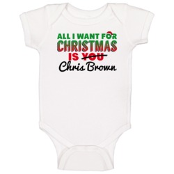 All I Want For Christmas Is Chris Brown Arizona Hockey Fan Baby One Pi All I Want For Christmas Is Chris Brown Arizona Hockey Fan Baby One Pi
