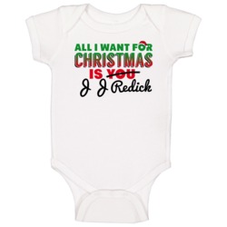Jj Redick All I Want For Christmas Orlando Basketball Baby One Piece Jj Redick All I Want For Christmas Orlando Basketball Baby One Piece