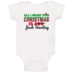 All I Want For Christmas Is Josh Harding Minnesota Hockey Fan Baby One All I Want For Christmas Is Josh Harding Minnesota Hockey Fan Baby One