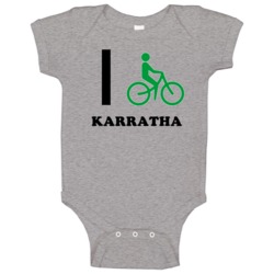 I Bike Karratha Australia Funny Bicycle City Baby One Piece I Bike Karratha Australia Funny Bicycle City Baby One Piece