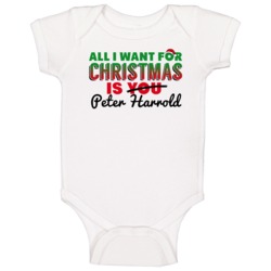 All I Want For Christmas Is Peter Harrold Los Angeles Hockey Fan Baby 