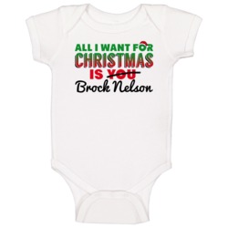 All I Want For Christmas Is Brock Nelson New York Hockey Fan Baby One All I Want For Christmas Is Brock Nelson New York Hockey Fan Baby One