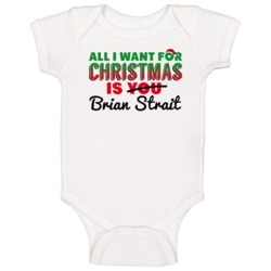 All I Want For Christmas Is Brian Strait Pittsburgh Football Fan Baby All I Want For Christmas Is Brian Strait Pittsburgh Football Fan Baby