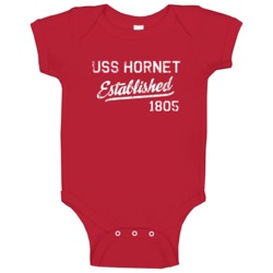 Uss Hornet Established 1805 Us Navy Grunge Baby One Piece Uss Hornet Established 1805 Us Navy Grunge Baby One Piece
