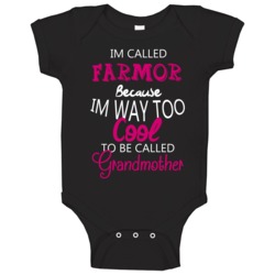 Im Called Farmor Because Im Too Cool Danish Grandmother Baby One Piece Im Called Farmor Because Im Too Cool Danish Grandmother Baby One Piece