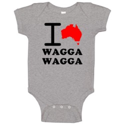 I Love Wagga Wagga Australia Country Heart Cool City Baby One Piece I Love Wagga Wagga Australia Country Heart Cool City Baby One Piece