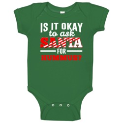 Ask Santa For Hummus Funny Christmas Wish List Food Gift Baby One Piec Ask Santa For Hummus Funny Christmas Wish List Food Gift Baby One Piec