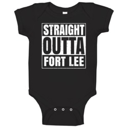Straight Outta Fort Lee High School Funny Compton Parody Baby One Piec Straight Outta Fort Lee High School Funny Compton Parody Baby One Piec