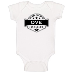 Ove Man Myth Legend Trendy Logo Label Style Cool Name Baby One Piece Ove Man Myth Legend Trendy Logo Label Style Cool Name Baby One Piece