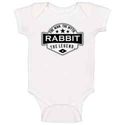 Rabbit Man Myth Legend Trendy Logo Label Style Cool Name Baby One Piec Rabbit Man Myth Legend Trendy Logo Label Style Cool Name Baby One Piec