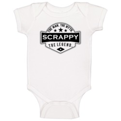 Scrappy Man Myth Legend Trendy Logo Label Style Cool Name Baby One Pie Scrappy Man Myth Legend Trendy Logo Label Style Cool Name Baby One Pie