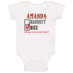 Amanda Santa Naughty Nice List Personalized Name Cute Holiday Gift Bab Amanda Santa Naughty Nice List Personalized Name Cute Holiday Gift Bab