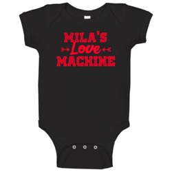 Mila Love Machine Funny First Name Valentine Gift Baby One Piece Mila Love Machine Funny First Name Valentine Gift Baby One Piece