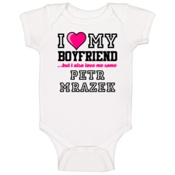 Love My Boyfriend Petr Mrazek Detroit Hockey Player Fan Baby One Piece Love My Boyfriend Petr Mrazek Detroit Hockey Player Fan Baby One Piece