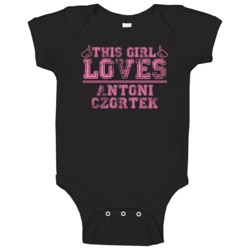 This Girl Loves Antoni Czortek Boxer Baby One Piece This Girl Loves Antoni Czortek Boxer Baby One Piece