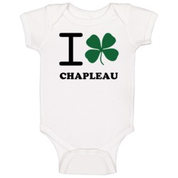 I Clover Chapleau Ontario Irish Heart Love City Baby One Piece I Clover Chapleau Ontario Irish Heart Love City Baby One Piece