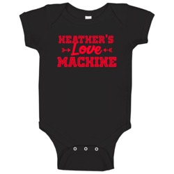 Heather Love Machine Funny First Name Valentine Gift Baby One Piece Heather Love Machine Funny First Name Valentine Gift Baby One Piece