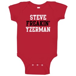 Steve Freakin Yzerman Detroit Hockey Player Sports Fan Baby One Piece Steve Freakin Yzerman Detroit Hockey Player Sports Fan Baby One Piece