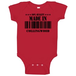 Made In Collingwood Ontario Funny Cool City Baby One Piece Made In Collingwood Ontario Funny Cool City Baby One Piece