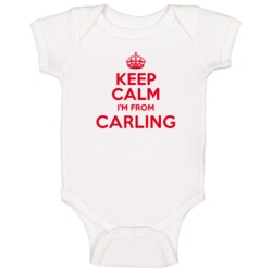Keep Calm I'm From Carling Ontario Funny City Baby One Piece Keep Calm I'm From Carling Ontario Funny City Baby One Piece