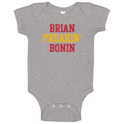 Brian Freakin Bonin Minnesota Hockey Player Sports Fan Baby One Piece Brian Freakin Bonin Minnesota Hockey Player Sports Fan Baby One Piece