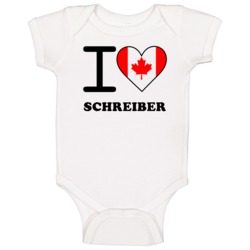 I Love Schreiber Ontario Heart Flag Cool City Baby One Piece I Love Schreiber Ontario Heart Flag Cool City Baby One Piece