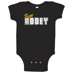 Team Abbey Cool Custom Family Sports Last Name Reunion Baby One Piece Team Abbey Cool Custom Family Sports Last Name Reunion Baby One Piece